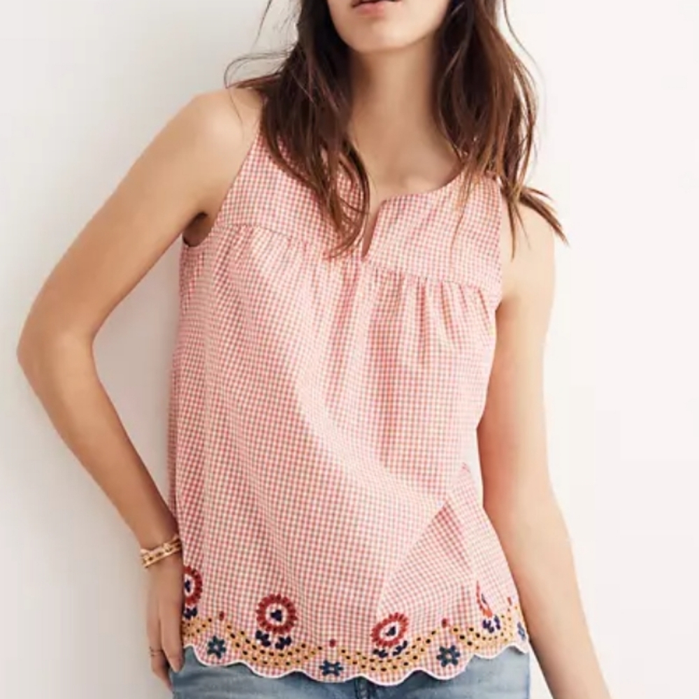 Madewell Gingham Tank Sz XS